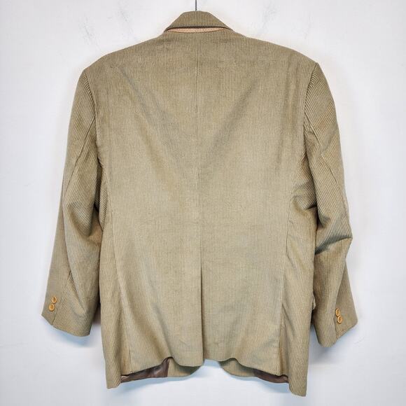 StudioSuits Corduroy Blazer Mens 40S Tan Suit Jacket Sport Coat Androgynous - Picture 2 of 13